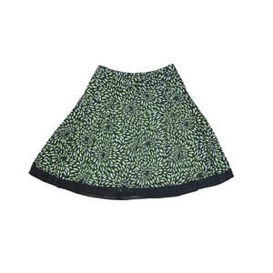 Worthington Pleated A-Line Short Midi Skirt 10 Geometric Flowy Artsy Whimsygoth